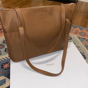 Genuine leather tote bag